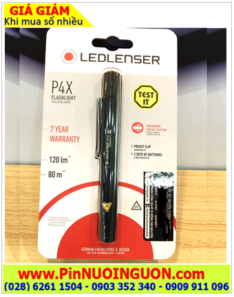 LED LENSER P4X, Đèn pin siêu sáng LED LENSER P4X có nẹp kẹp áo hoặc hồ sơ v,v....chính hãng 